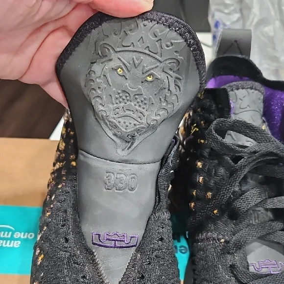 Black and Purple Girl's Shoes - Picture 3 of 11